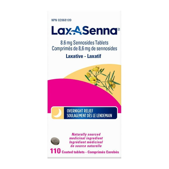 Lax-A Senna® - A naturally sourced laxative, 110 Coated Tablets