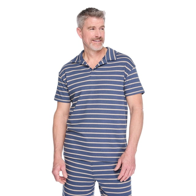 Polo à col Johnny texturé George pour hommes