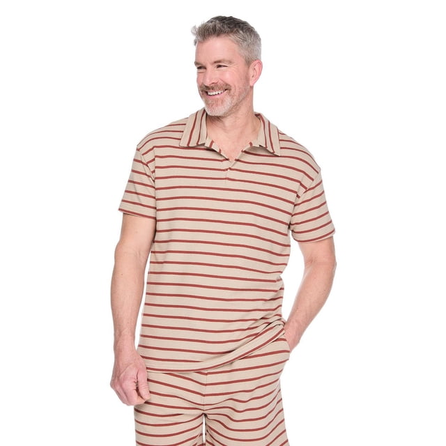 Polo à col Johnny texturé George pour hommes