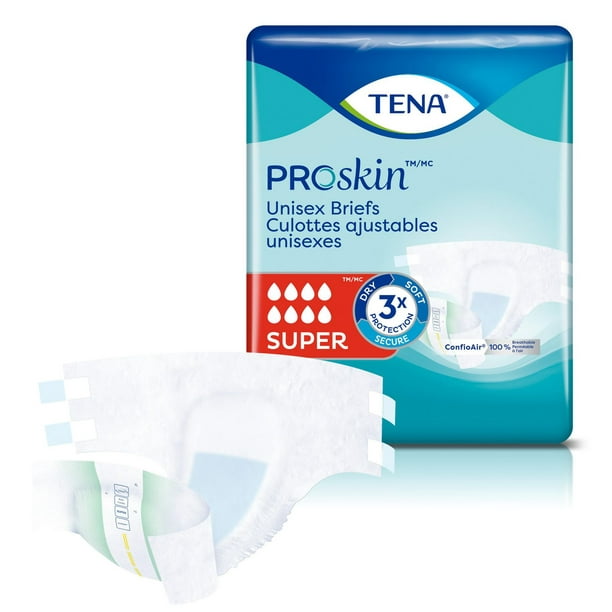 TENA Ultra Breathable Briefs, Incontinence, Disposable, Heavy  Absorbency, Medium, 40 Count, 2 Packs, 80 Total : Health & Household