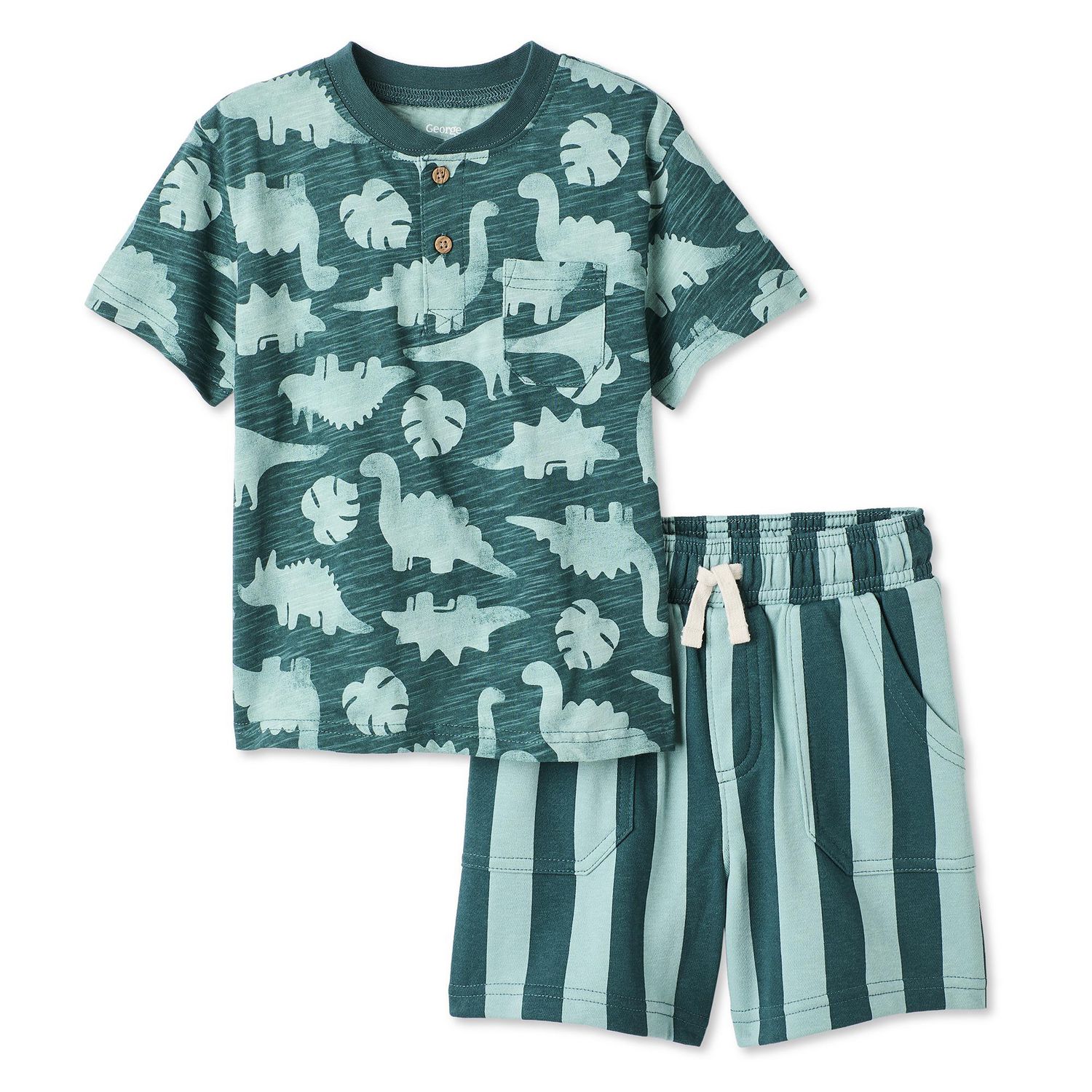 Ensemble 2 pièces à col henley George pour petits garçons