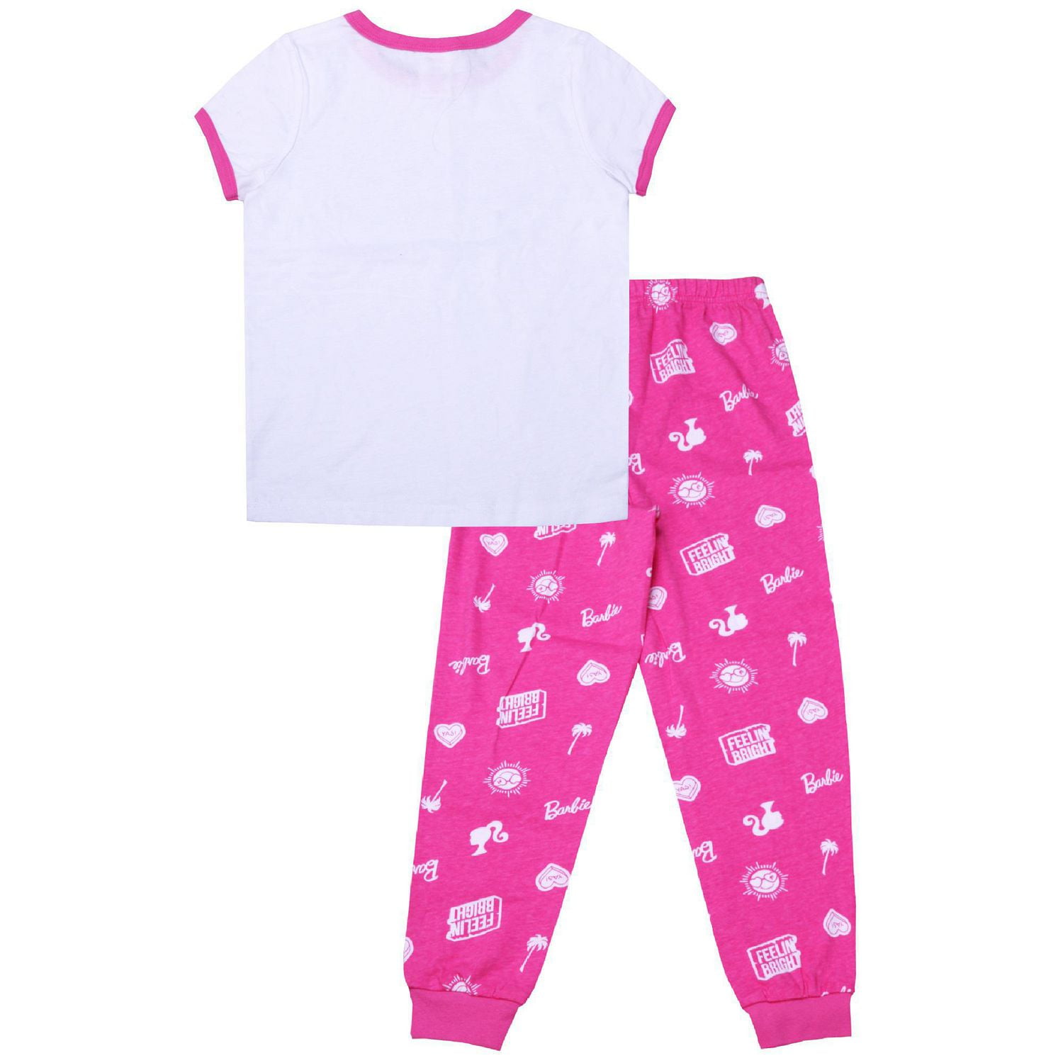 Mattel Girls' Barbie Fantasy Mermaid Princess Sleep Pajama Set Shorts (4/5)  Pink
