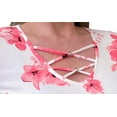 thumbnail image 2 of Time Square Women Printed Top with Neck Detail, 2 of 2