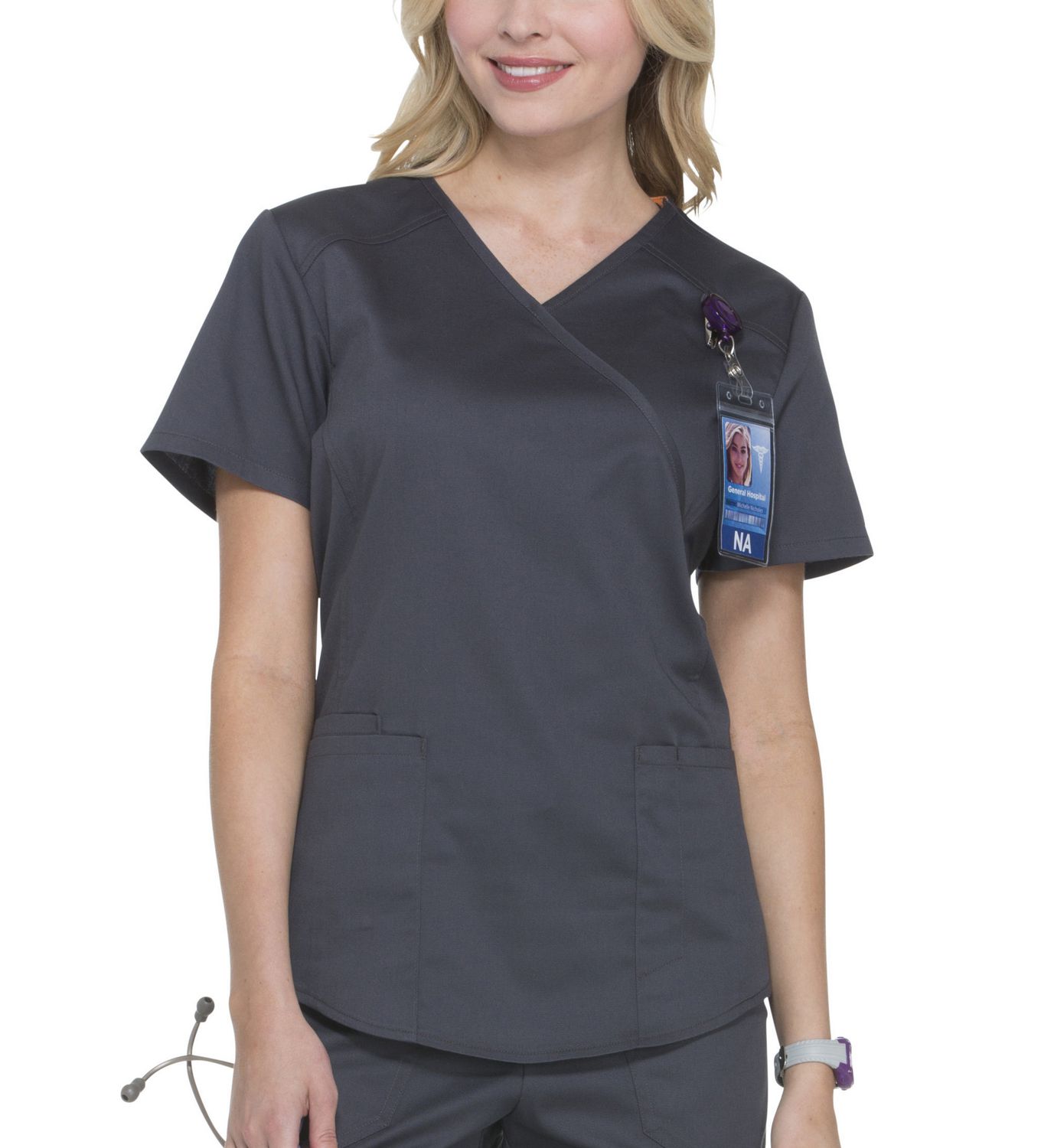 Download Scrubstar Women's Core Essentials Mock Wrap Scrub Top ...