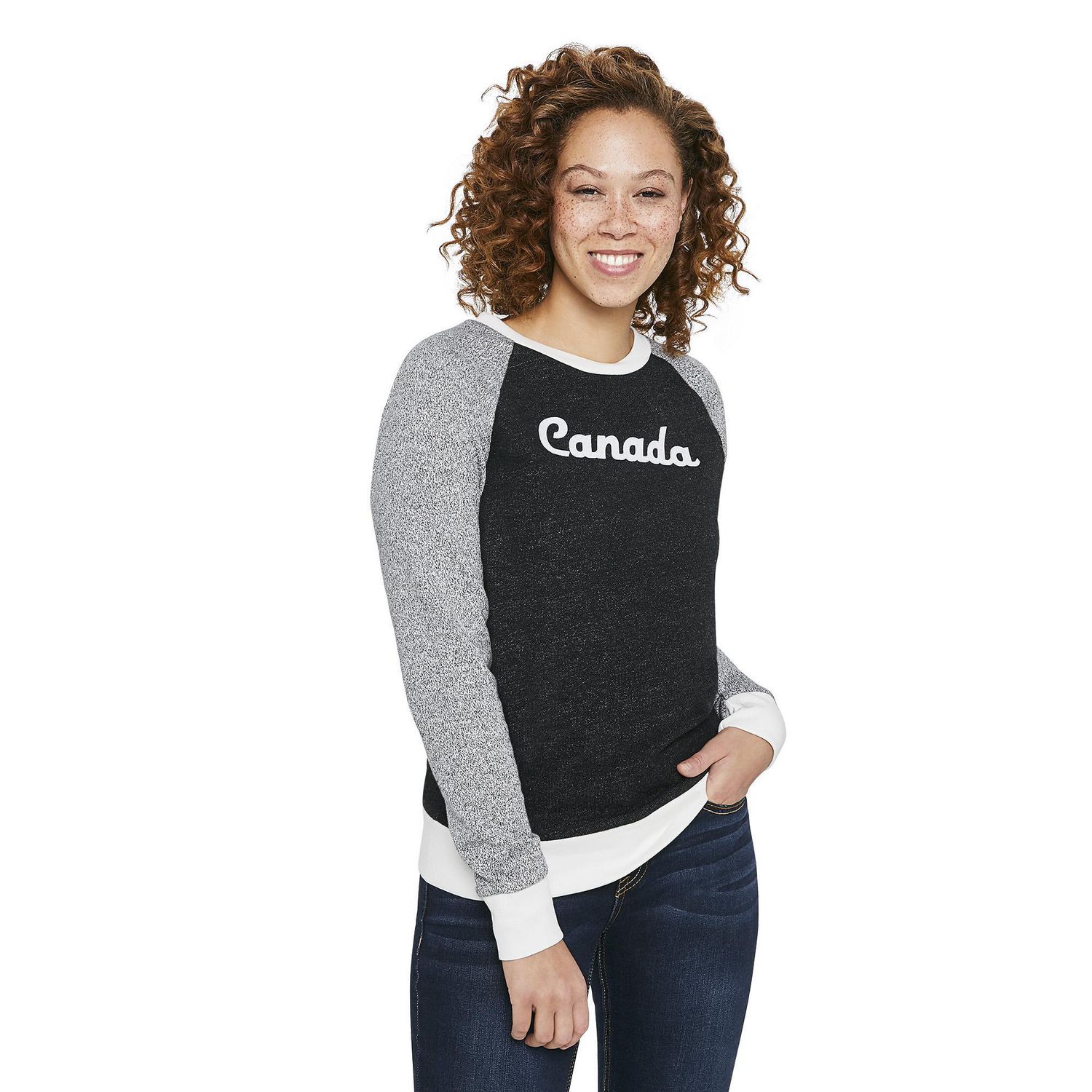 Canadiana Women's Colour Blocked Sweatshirt | Walmart Canada