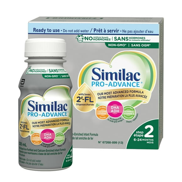 Similac Pro-Advance Step 2, Baby Formula, Our Closest Formula to Breast Milk with 2’-FL, Easy To Digest, 6-24 Months, Ready to Feed, 16 x 235 mL, Ready to Feed, 16 x 235 mL