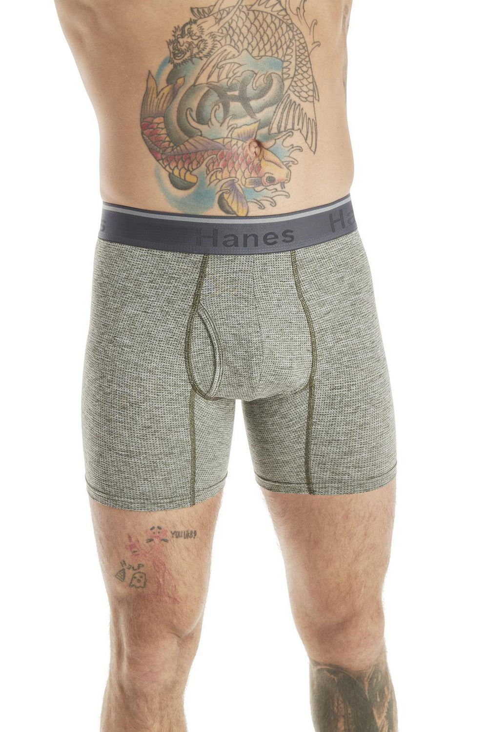 Hanes Comfort Flex Fit Men's Breathable Stretch Mirco Mesh Boxer Brief Underwear, 3-Pack