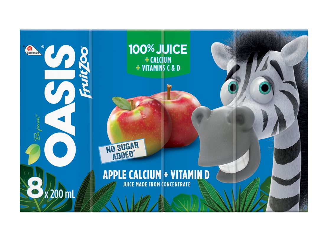 Oasis Fruitzoo Apple Juice With Calcium And Vitamins C And D Walmart Canada