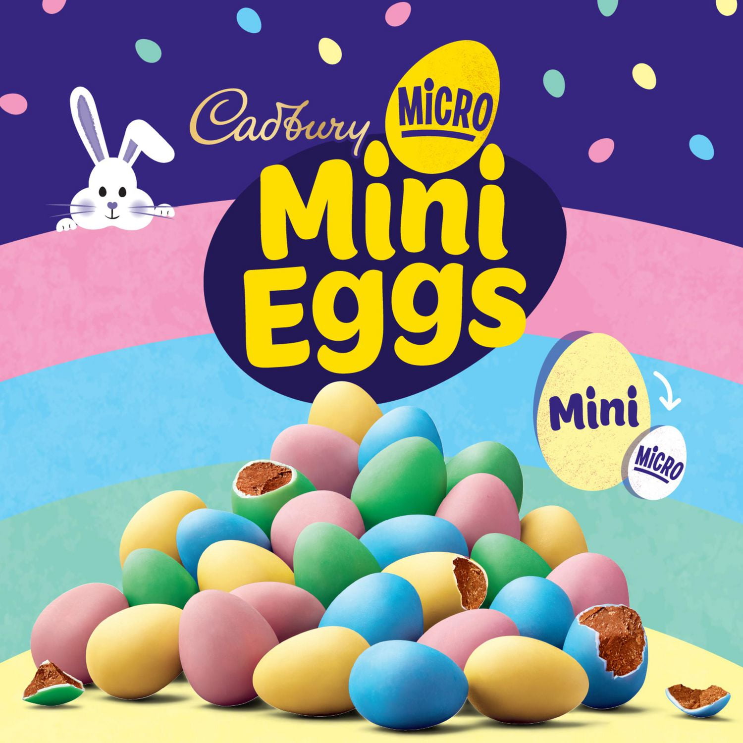 Cadbury Micro Mini Eggs, Chocolatey Candy Eggs, 90 g