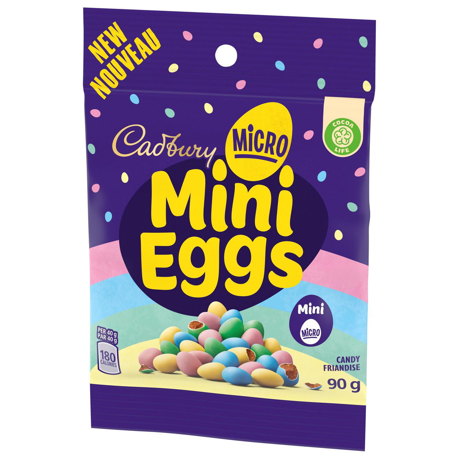 Cadbury Micro Mini Eggs, Chocolatey Candy Eggs, 90 g