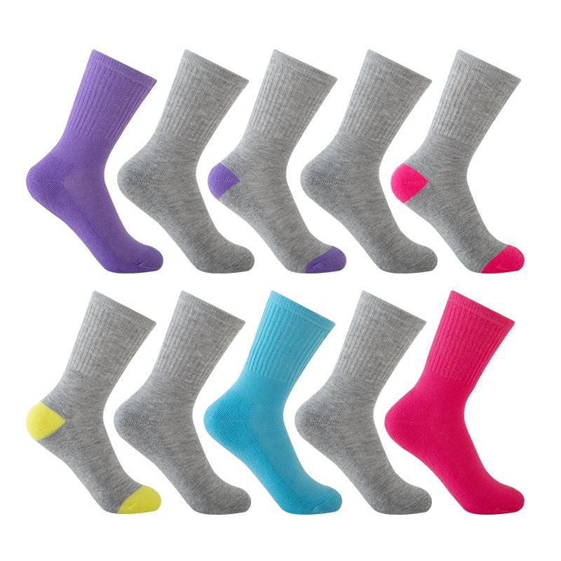 George Girls' 10 Pack Crew Socks, Sizes 11-2; 3-6
