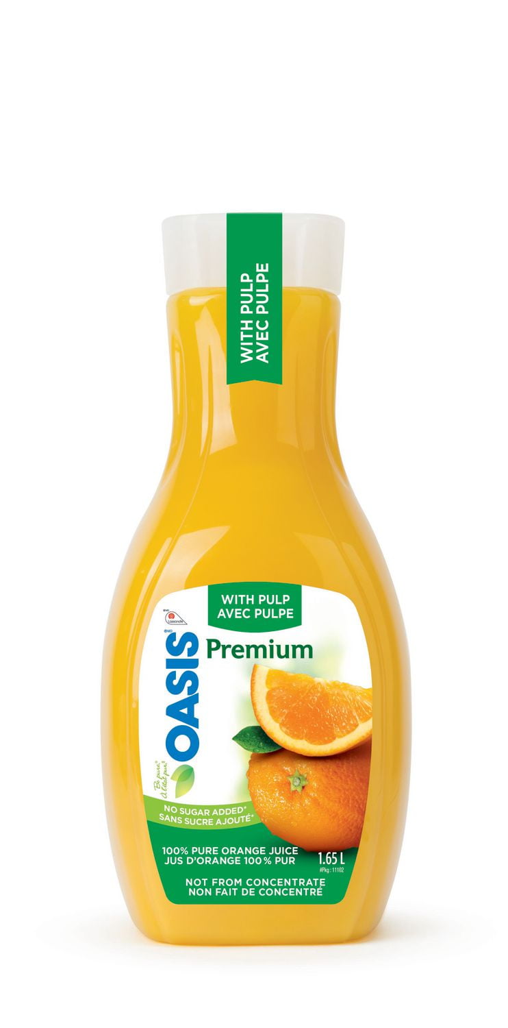 Oasis Premium Orange Juice Not from concentrate with Pulp Walmart Canada