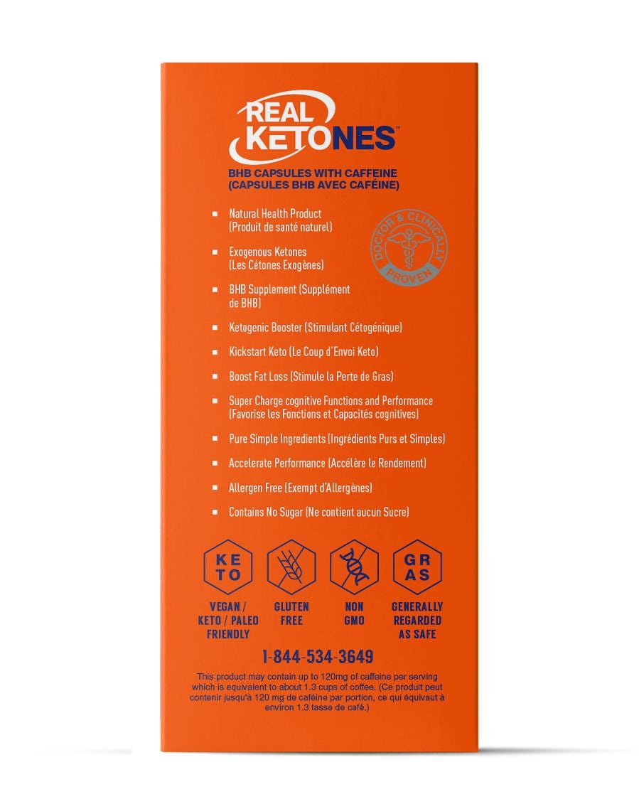 Real Ketones Keto BHB Capsules with caffeine - Walmart.ca