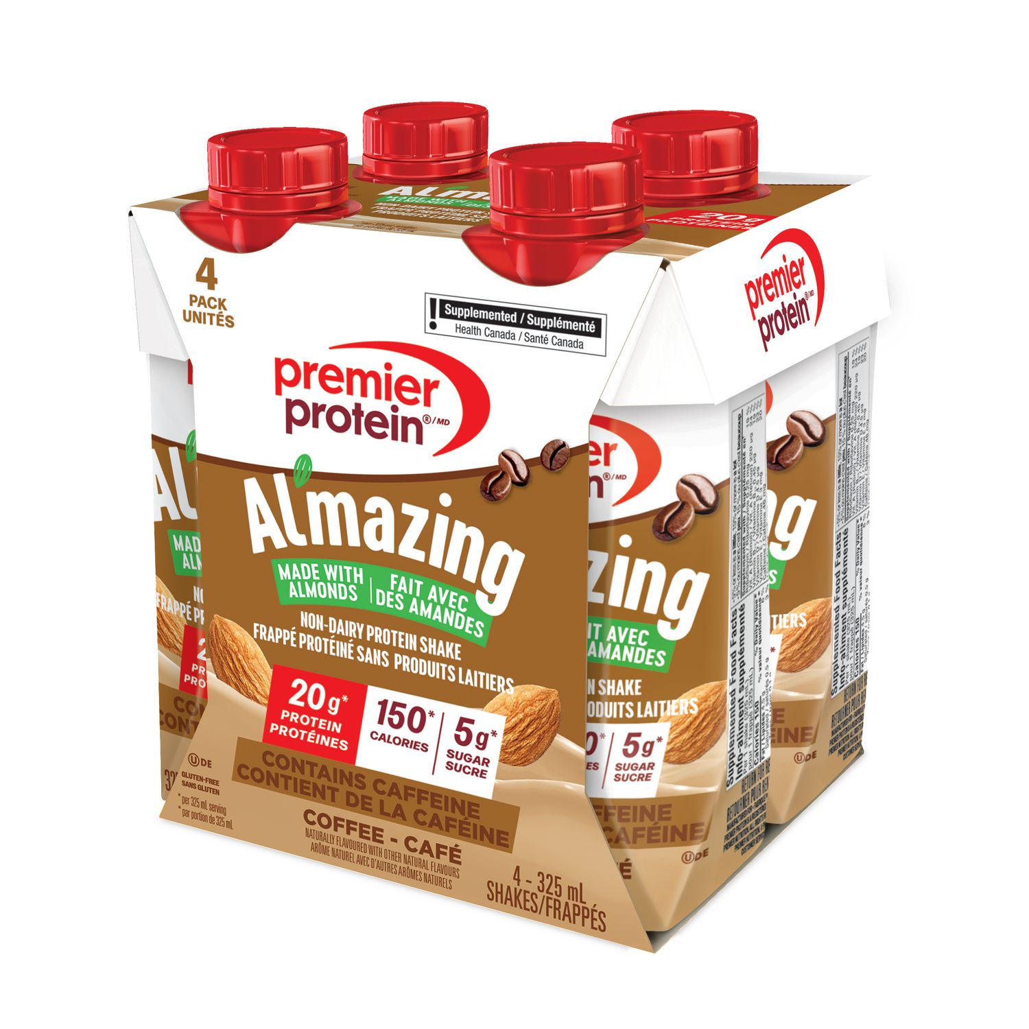 Premier Protein Al'mazing Coffee Non-Dairy Protein Shake, 4 pack