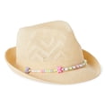 thumbnail image 1 of George Girls' Straw Fedora, 1 of 2