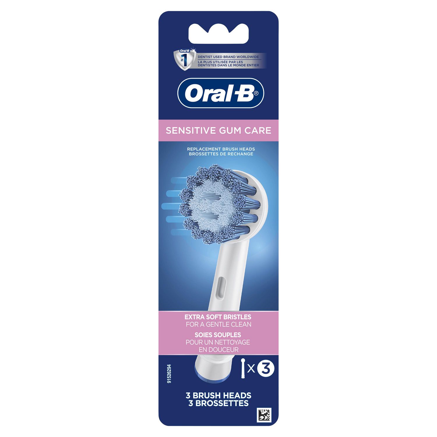 Oral-B Sensitive Gum Care Electric Toothbrush Replacement Brush Head, 3  Count 