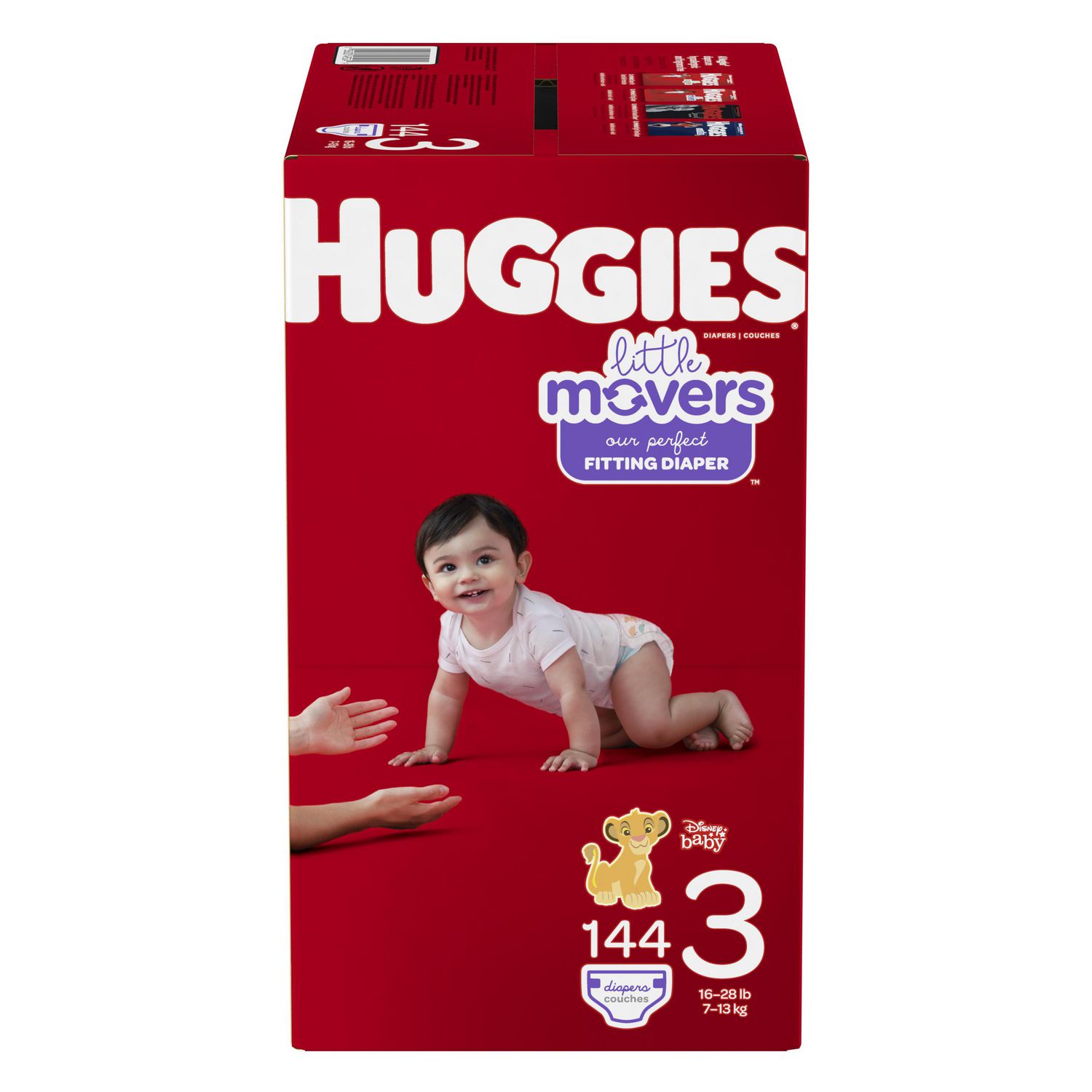Couches pour bébés Huggies Little Movers, taille 3, 144 couches 