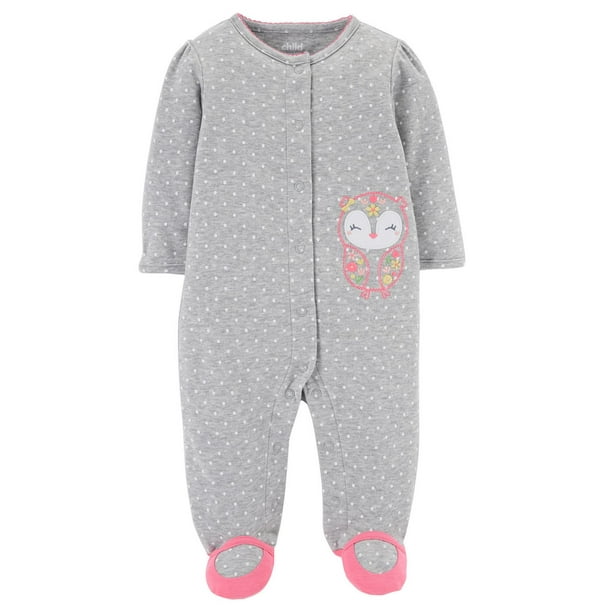 Tenue avec pyjama-grenouillère pour nouveau-née fille Child of Mine made Hibou Girafe