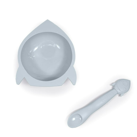 KU Silibowl bol et cuillère en silicone Bleu