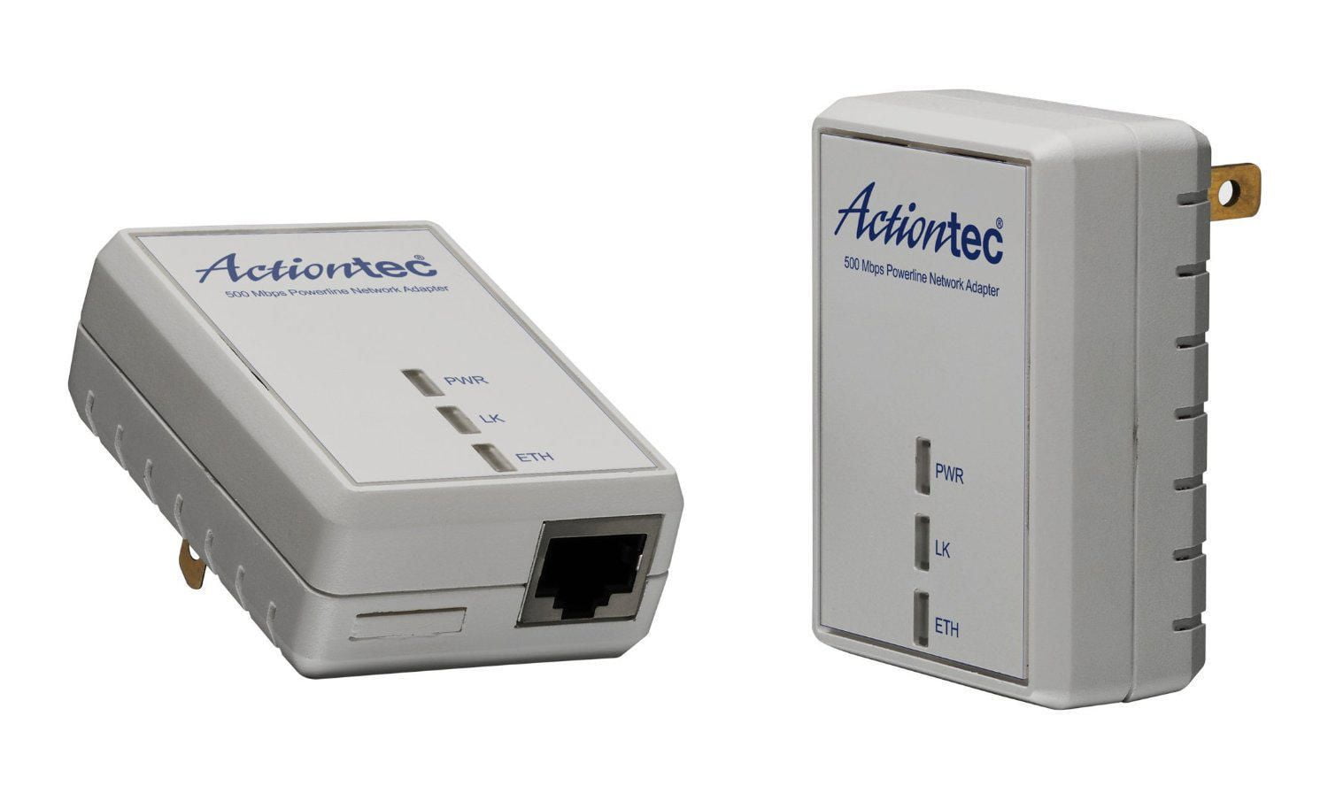 Actiontec 500 AV Powerline Network Adapter Kit Single Port Walmart