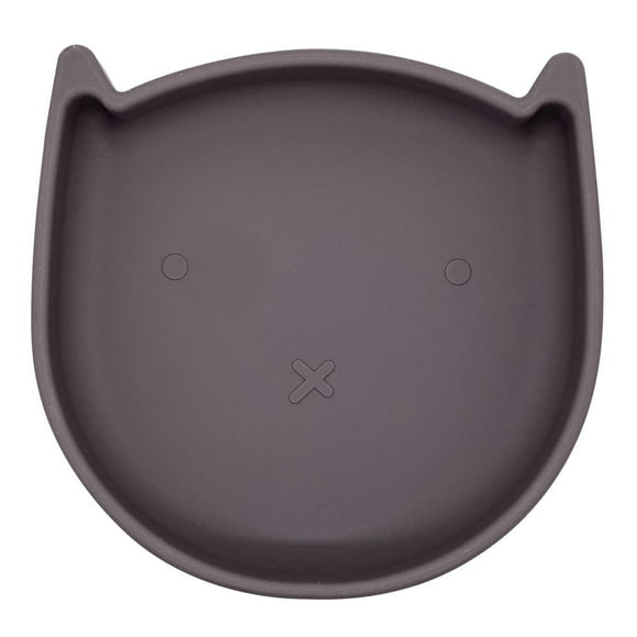 KU Silikitty Assiette en silicone sans dégâts - Noir
