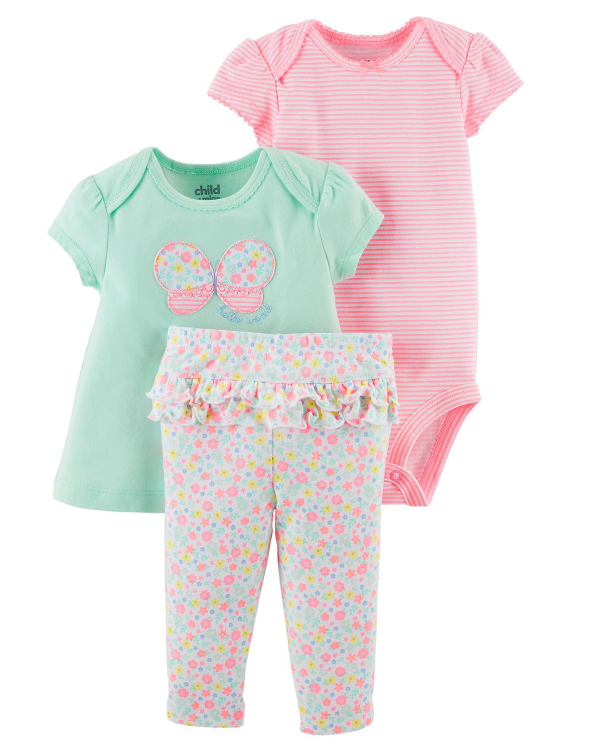 Child of Mine made by Carter's Newborn Girls' 3-piece Set -Butterly ...