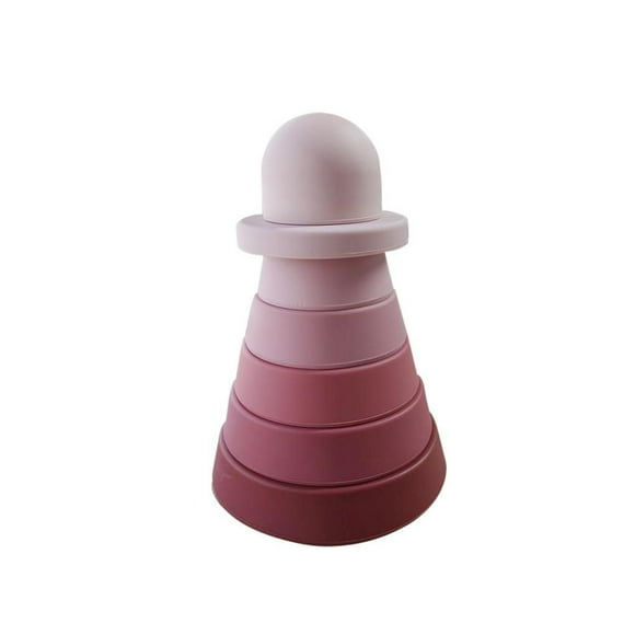 KU Silitower jouet phare empilable en silicone Girl Multi
