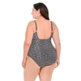 thumbnail image 3 of Krista Plus Women's Square Neck Contour D-cup One Piece Swimsuit, 3 of 6