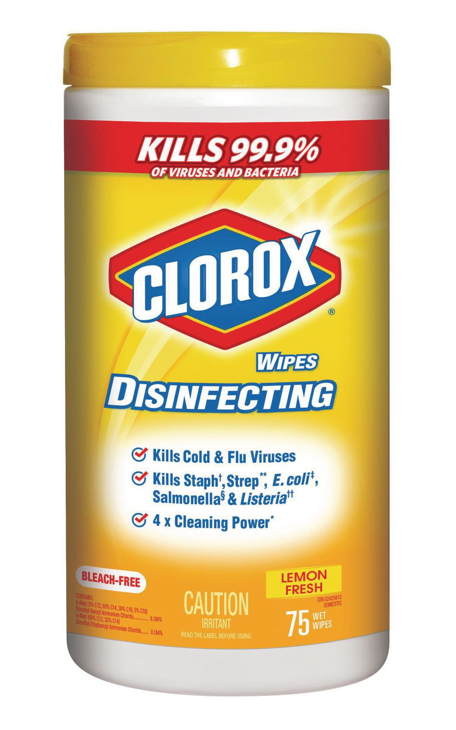 Clorox Disinfecting Wipes Lemon Fresh 75 Count Walmart Canada   6000199808540 