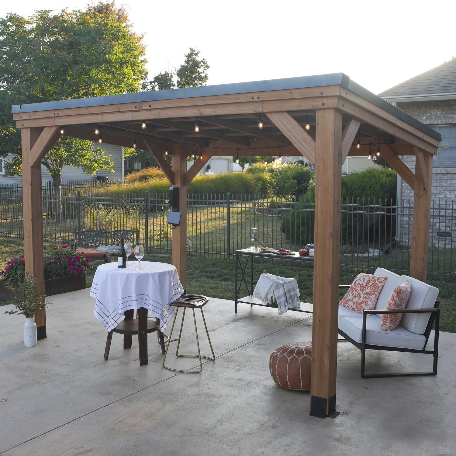 Backyard Discovery 12 X 9.5 Arcadia Slope Roof Gazebo