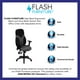 Chaise de travail ergonomique pivotante en maille noire et grise à dossier haut avec appui-bras réglable – image 4 sur 9