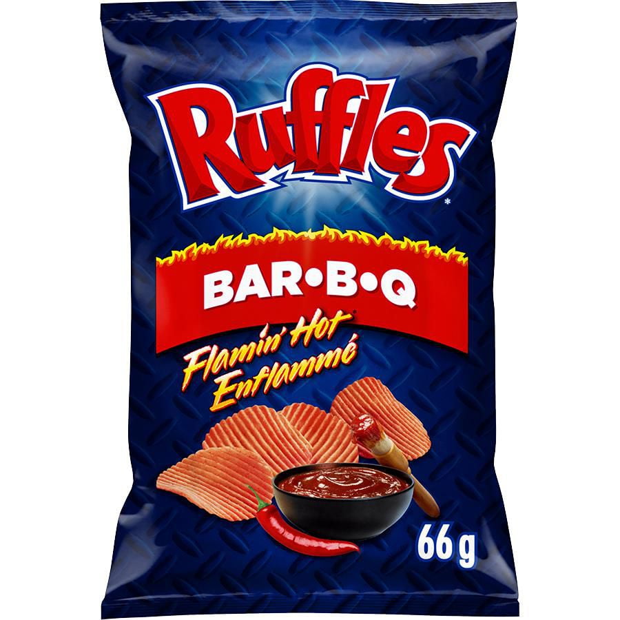 Ruffles Croustilles Saveur Enflammé Bar-B-Q