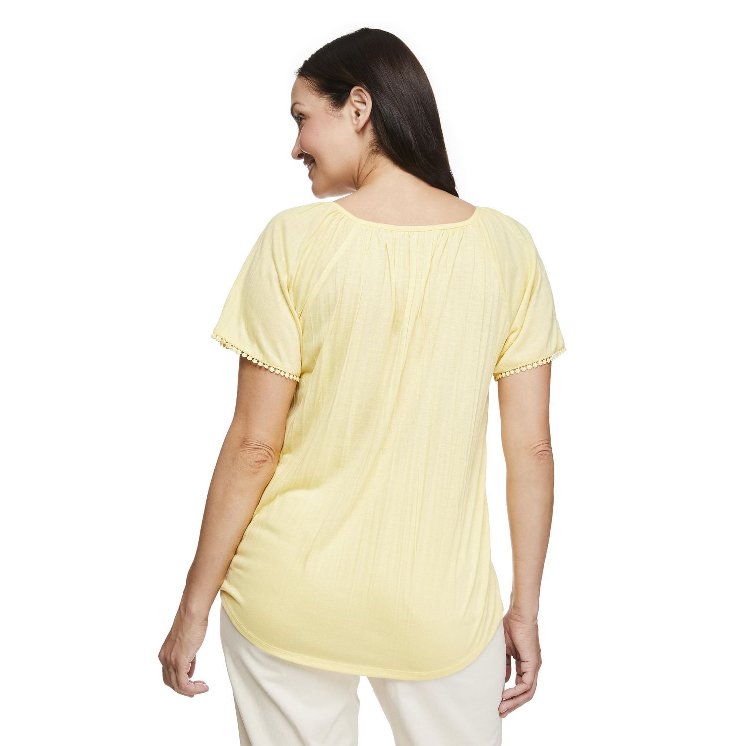 Haut paysant avec garniture crochetée Penmans pour femmes