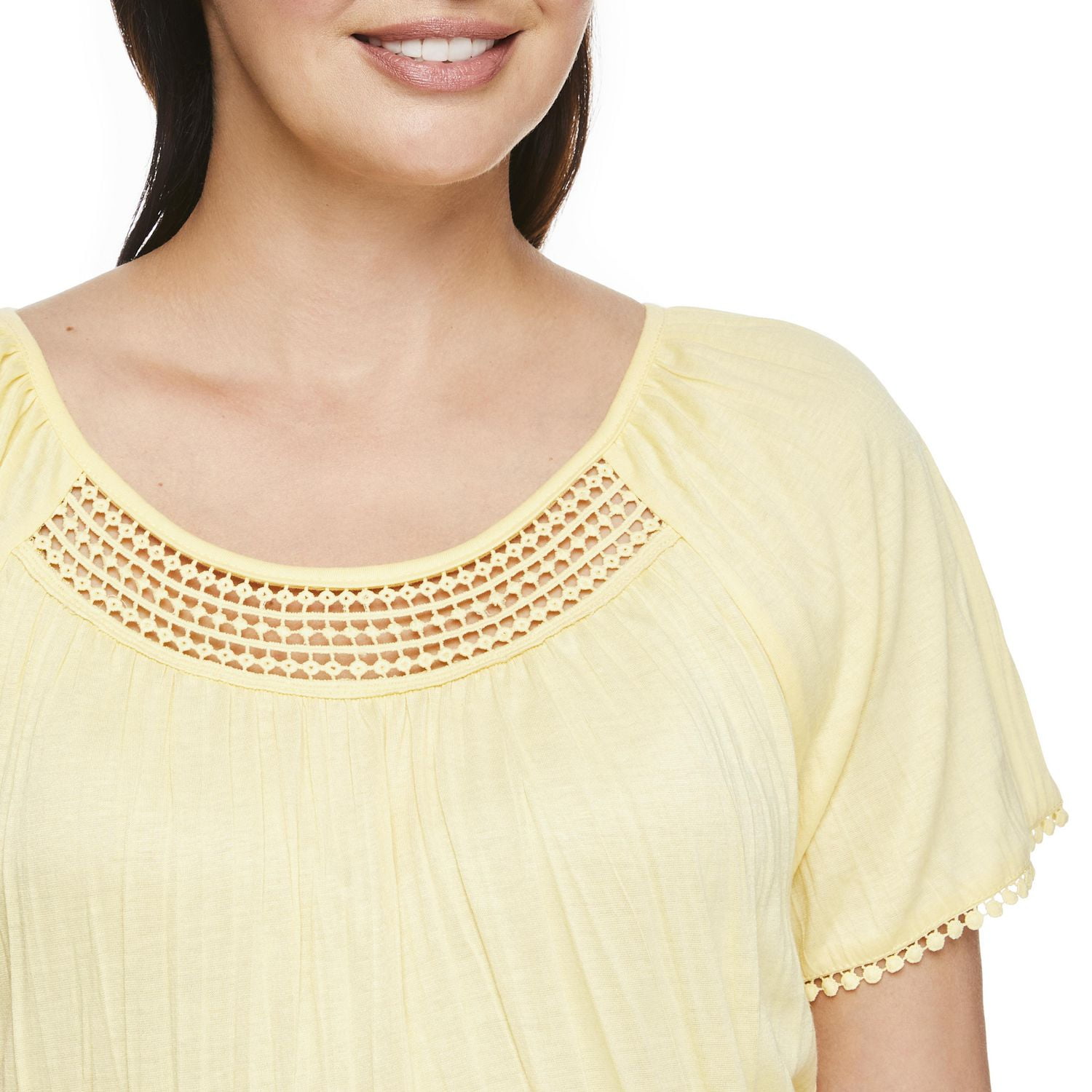Haut paysant avec garniture crochetée Penmans pour femmes