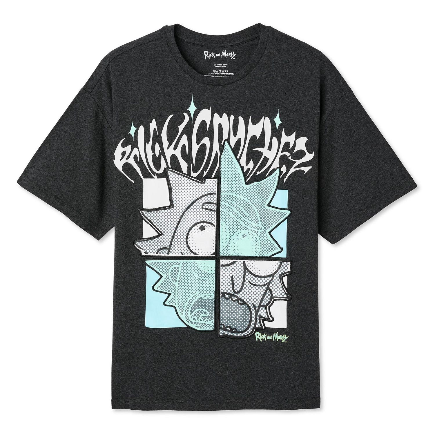 T-shirt à imprimé graphique Rick et Morty pour hommes