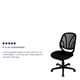 Chaise de travail Y-GO pivotante en maille noire à dossier mi-hauteur – image 5 sur 9