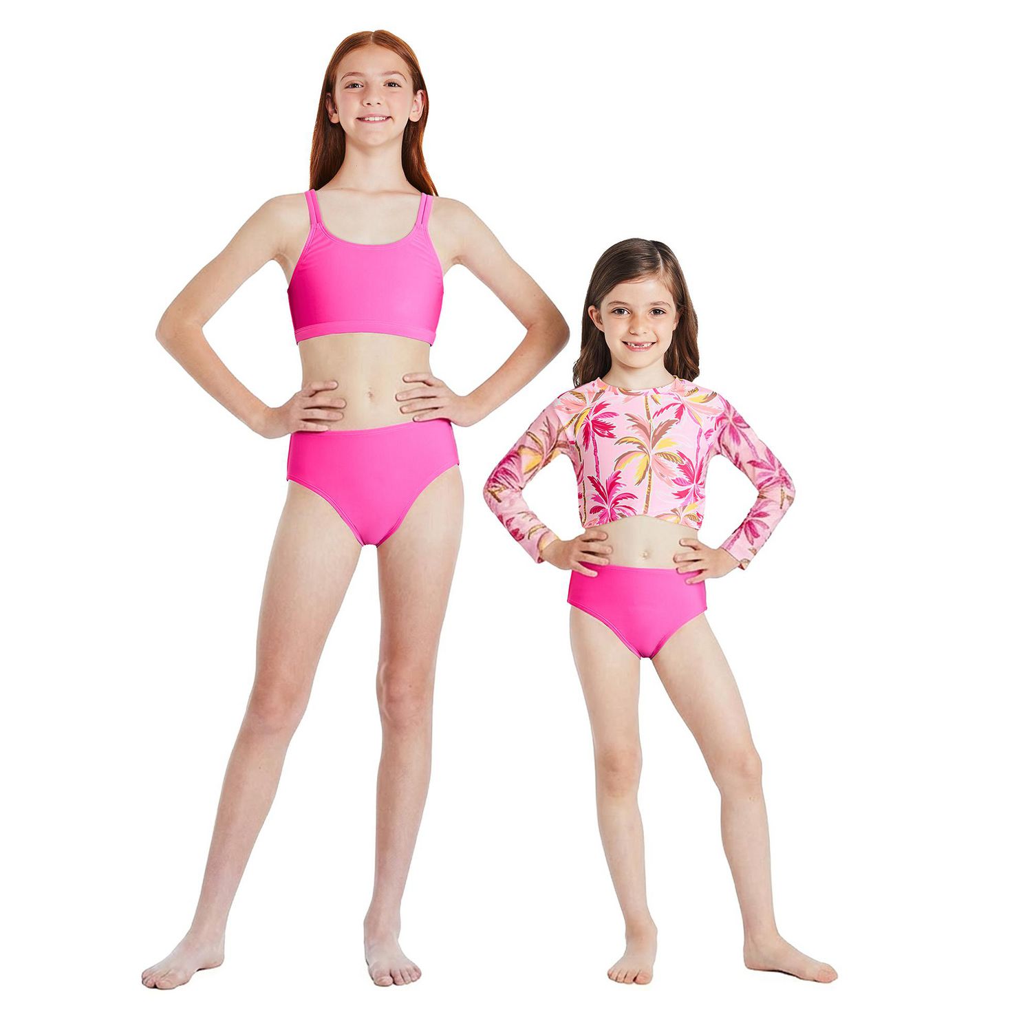 Ensemble 3 pièces avec bikini et haut anti-UV George pour filles