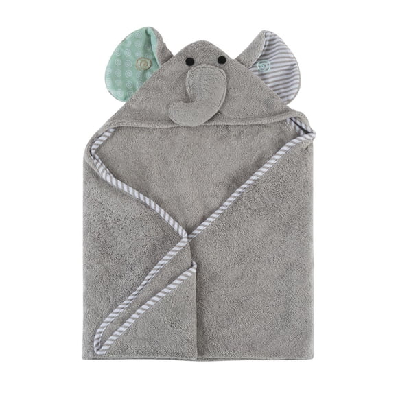 ZOOCCHINI - Baby Toddler Snow Terry Hooded Bath Towel - Swim Towel - Elle the Elephant