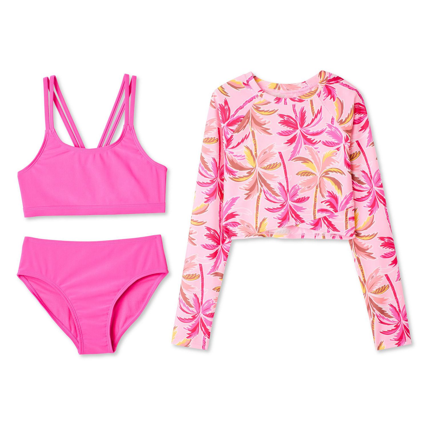 Ensemble 3 pièces avec bikini et haut anti-UV George pour filles