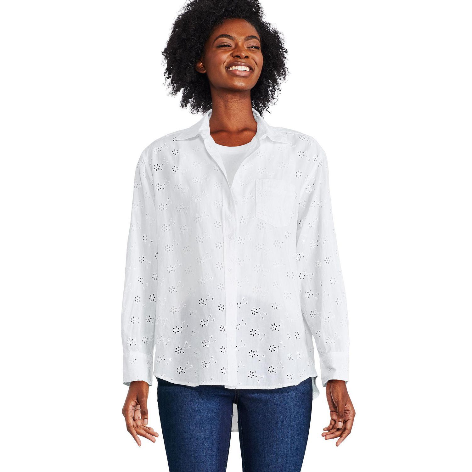 George Women's Oversized Eyelet Shirt