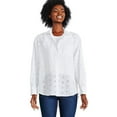 thumbnail image 1 of George Women's Oversized Eyelet Shirt, 1 of 6
