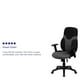 Chaise de travail ergonomique pivotante en maille noire et grise à dossier haut avec appui-bras réglable – image 5 sur 9