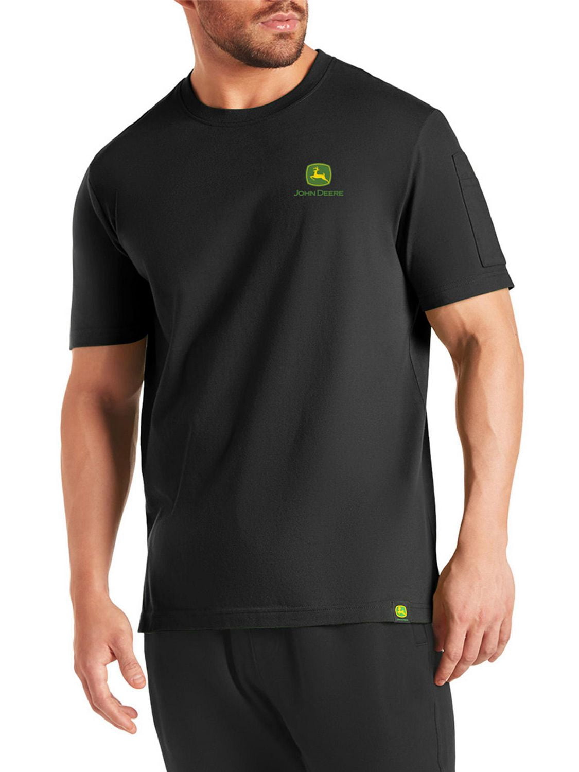 John Deere Men’s Short Sleeve Logo Graphic Pocket Crew T-Shirt
