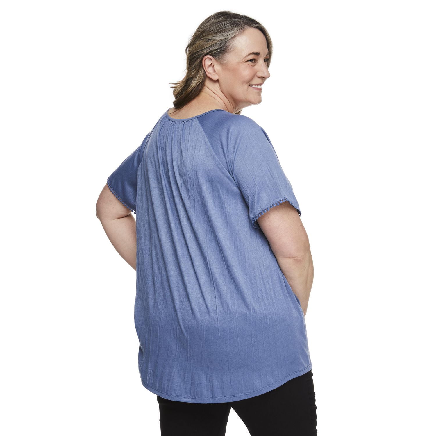 Haut paysant avec petites boules crochetées Penmans Plus pour femme