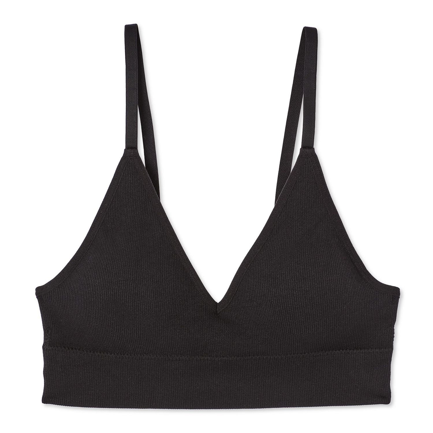 Soutien-gorge léger côtelé avec encolure en V George pour femmes Tailles P-TTG