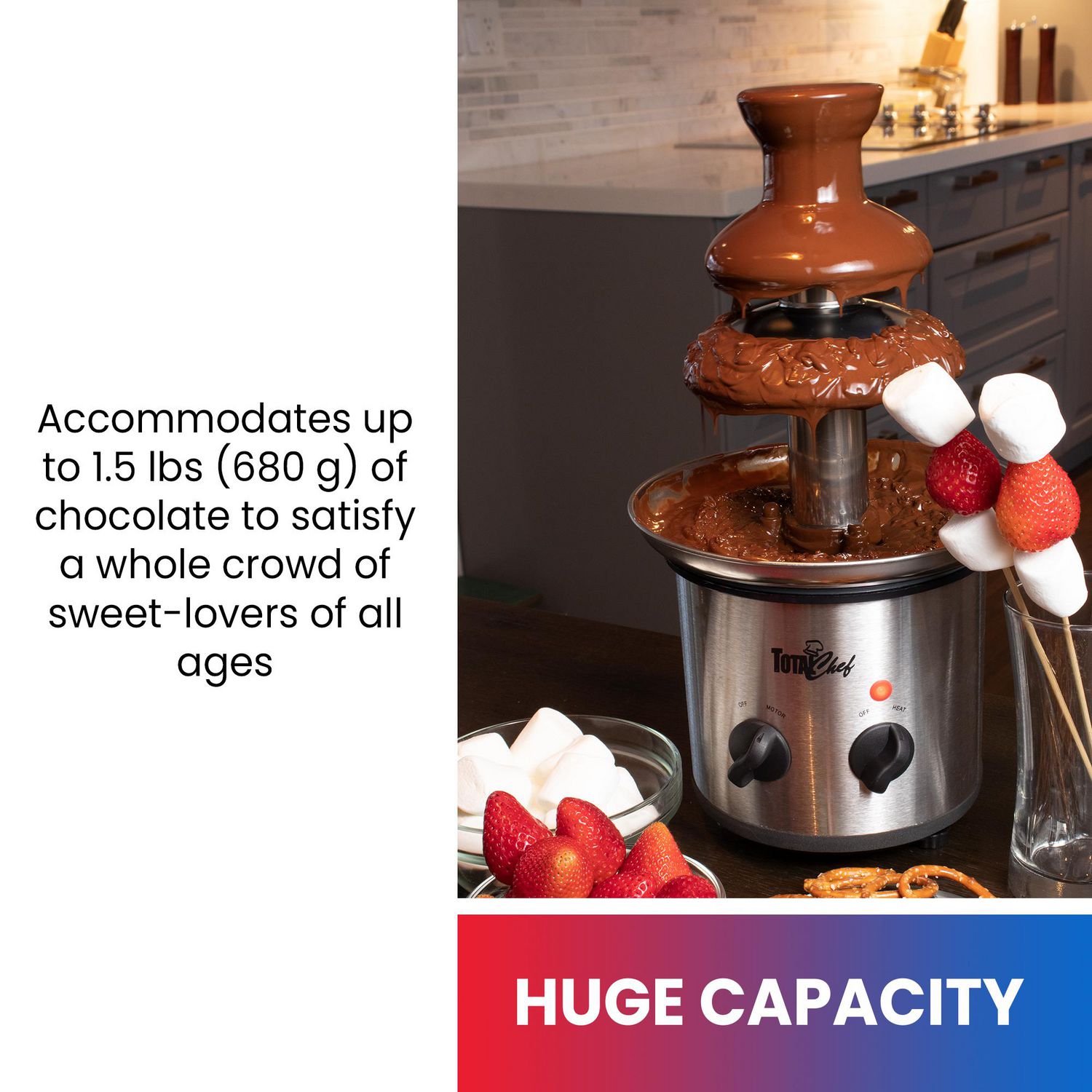 Fontaine à chocolat à 3 niveaux - Capacité maximale 400g - Passe au  lave-vaisselle - Fondue au chocolat 