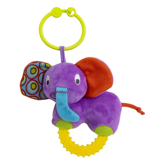 Hochet animal doux au toucher d'éléphant