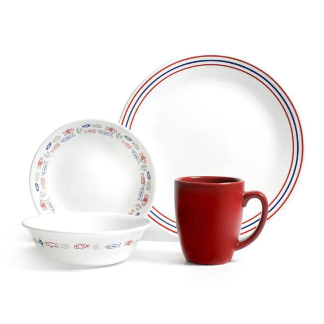 Corelle red dinnerware top set