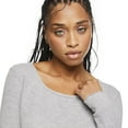 thumbnail image 4 of No Boundaries Women's Waffle Long Sleeve Tee, 4 of 6