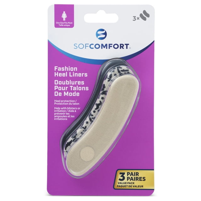 SOF COMFORT FASHION HEEL LINER 3 PAIR